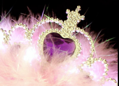 fluffy pink tiara - light up leds